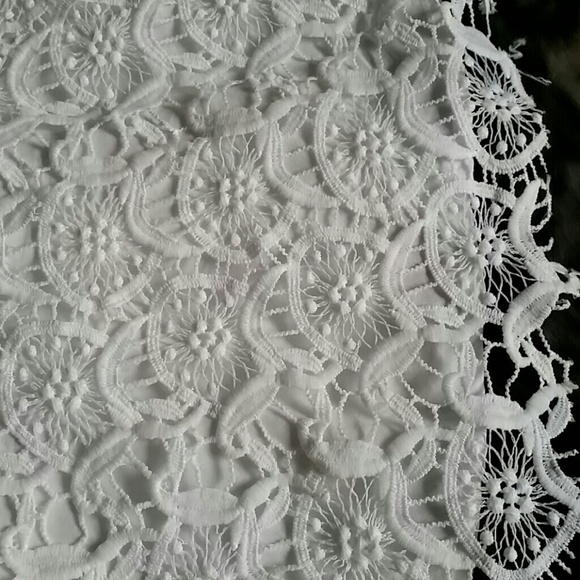 🔶️5 for $30🔶️ White Eyelet Lace Fit n Flare Dress - Picture 4 of 4